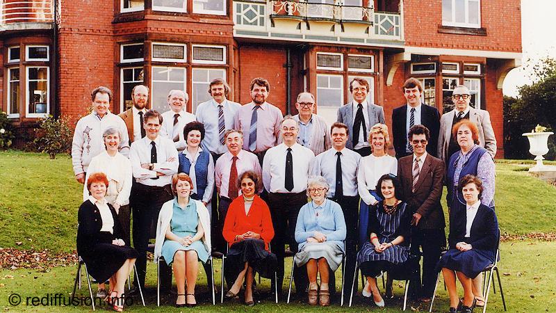 The staff of The Manor in 1985, just before the closure.