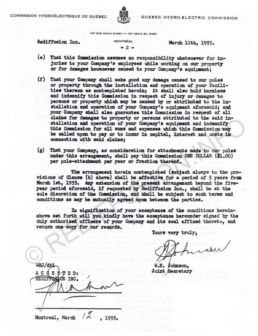 Revised Agreement (part b), March1955