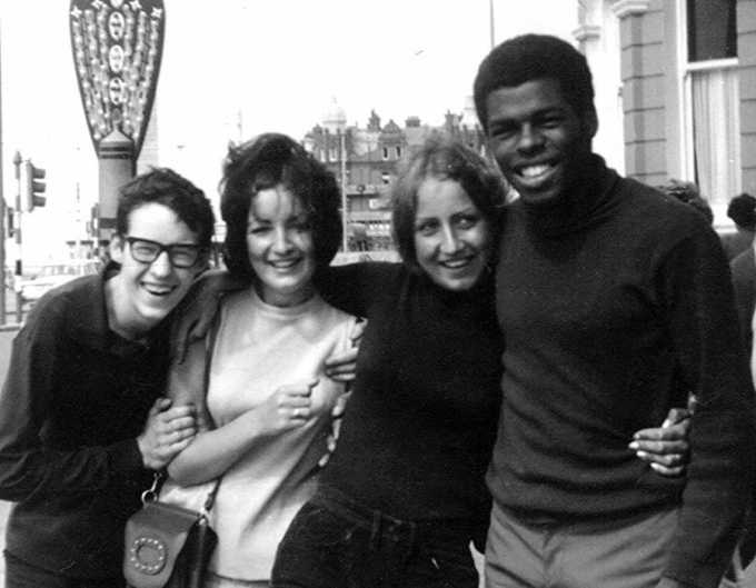 Blackpool Prom. 1968.  George ( left )  and  Brillo ( right )  