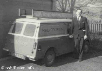 Rediffusion ( Red and Grey Minivan ) Television Service Van
